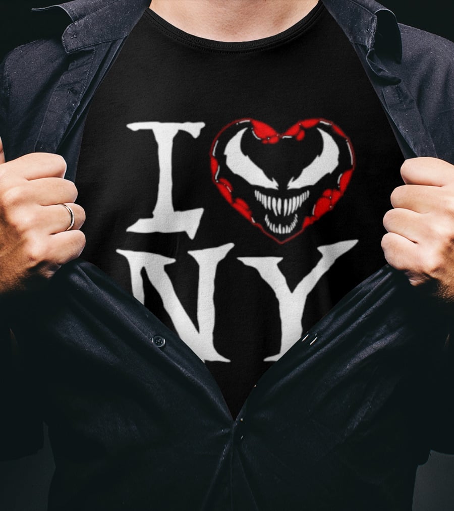 I Love New York Venom Heart Marvel Symbiote T-Shirt