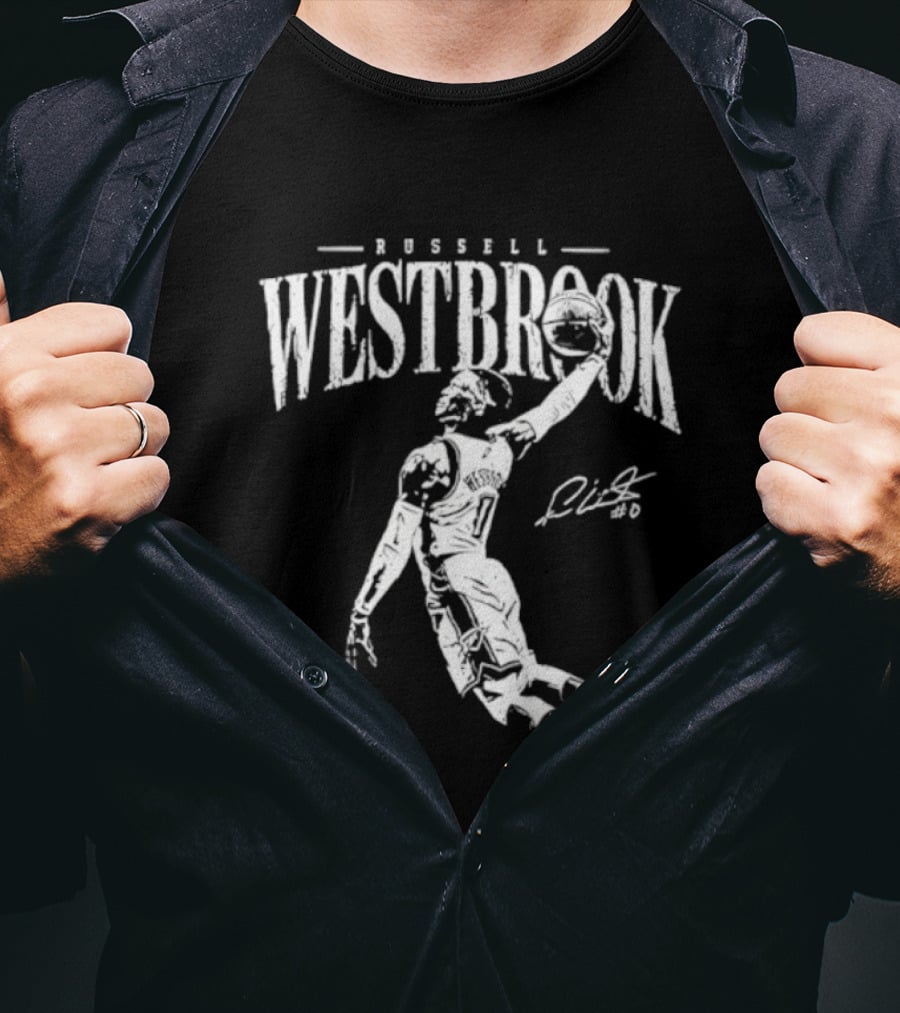 Russell Westbrook Oklahoma City Thunder Dunk Signature Basketball T-Shirt