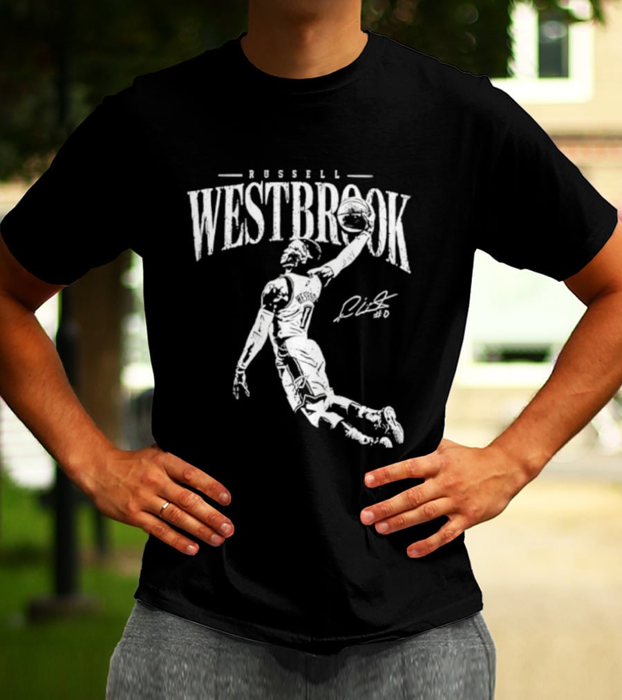 Russell Westbrook Oklahoma City Thunder Dunk Signature Basketball T-Shirt
