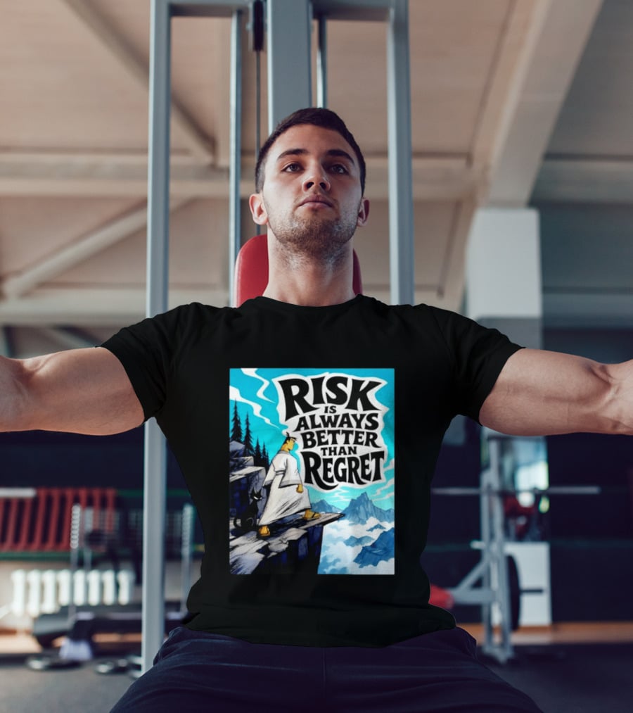Samurai Jack Risk Is Always Better Than Regret Mountain Scene T-Shirt