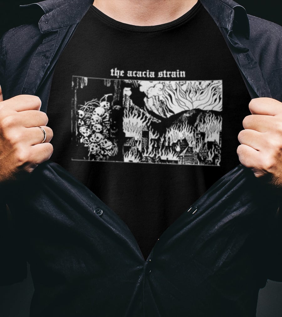 The Acacia Strain I Have No Love Left To Give Skeleton Crow 2 Sided T-Shirt