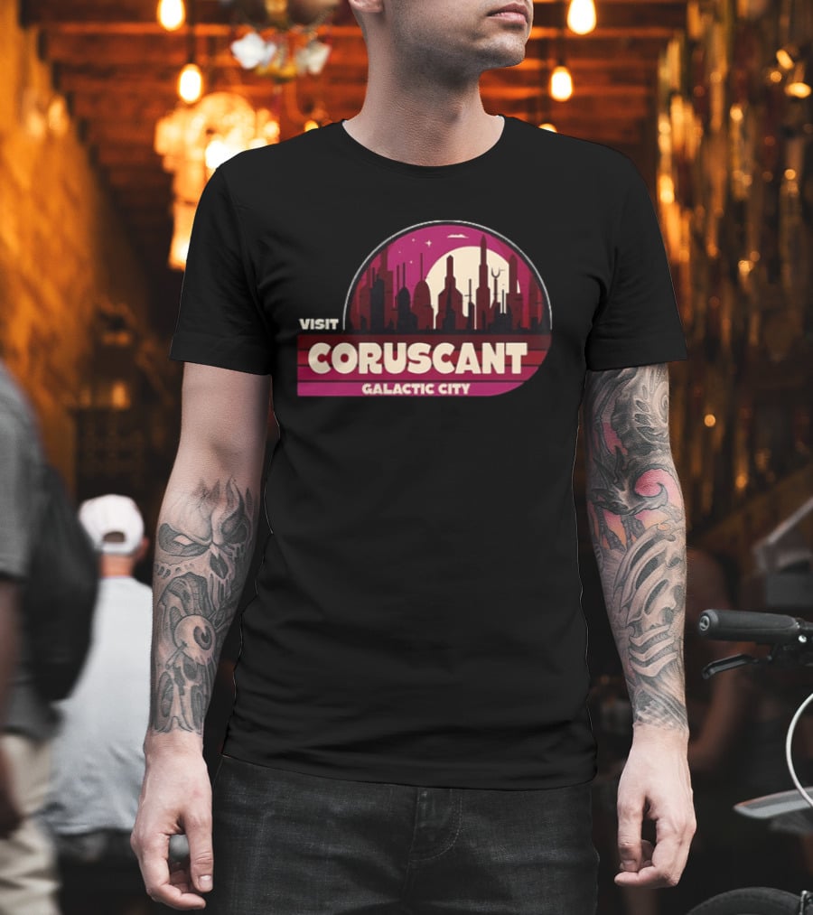 Visit Coruscant Galactic City Skyline Star Wars T-Shirt