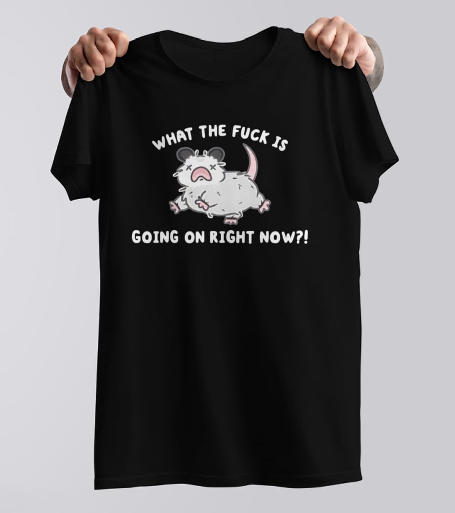 What The Fuck Is Going On Right Now Opossum T-Shirt