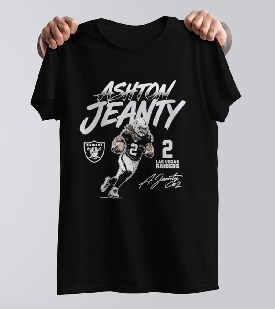 Ashton Jeanty 2 Las Vegas Raiders Signature Pose 2026 T-Shirt