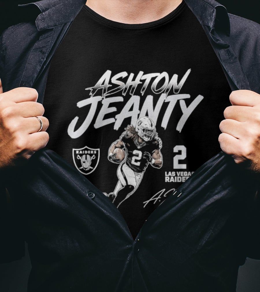 Ashton Jeanty 2 Las Vegas Raiders Signature Pose 2026 T-Shirt