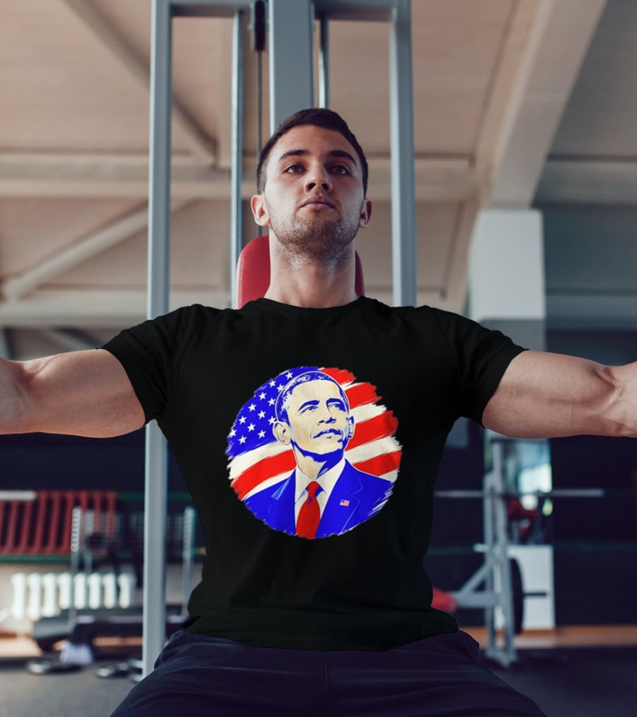Barack Obama American Flag US President T-Shirt