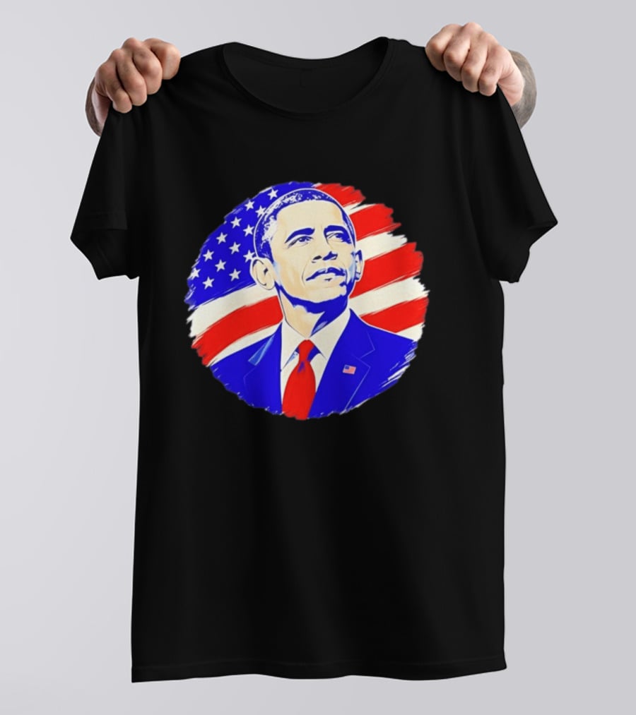 Barack Obama American Flag US President T-Shirt