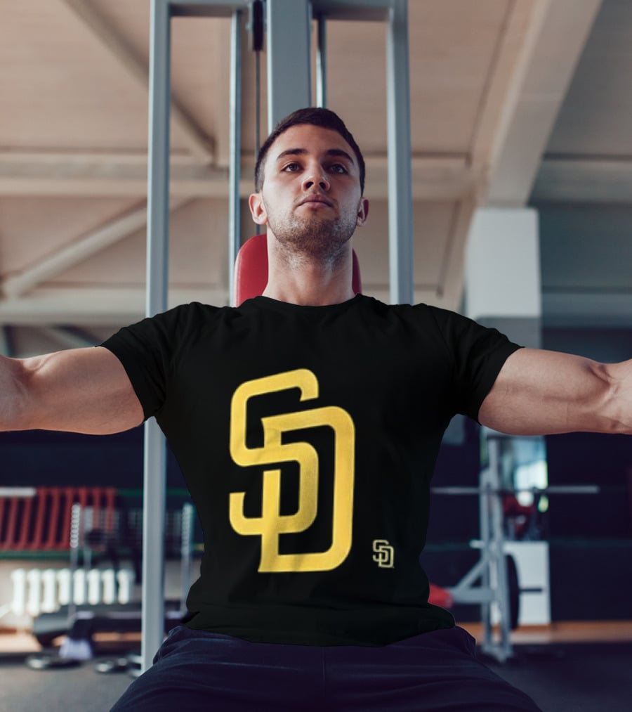 San Diego Padres SD Logo Cartoon 2 Sided T-Shirt