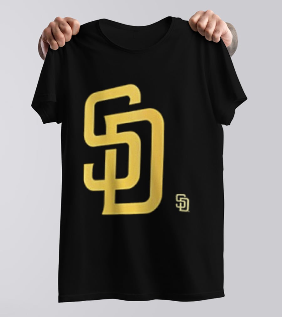 San Diego Padres SD Logo Cartoon 2 Sided T-Shirt