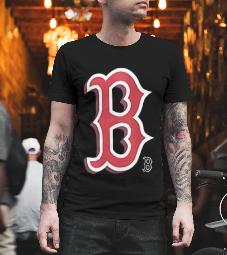 Boston Red Sox Cartoon B Two Sided T-Shirt