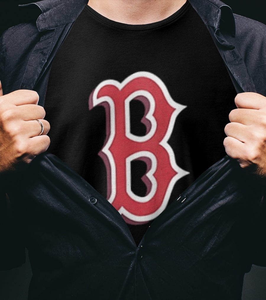 Boston Red Sox Cartoon B Two Sided T-Shirt