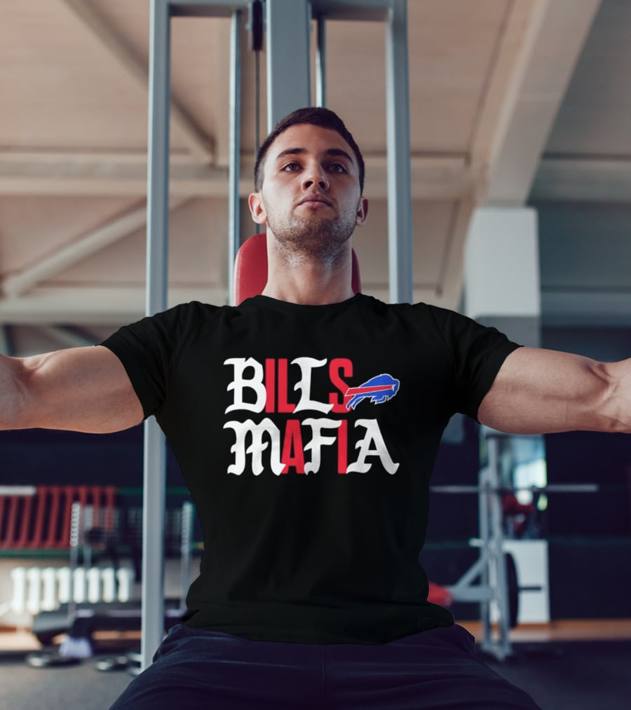 Buffalo Bills Mafia Wordmark With Team T-Shirt