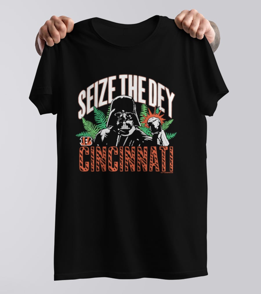 Cincinnati Bengals Star Wars Seize The Dey Darth Vader And Yoda T-Shirt