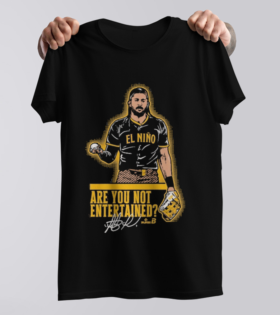 El Nino Are You Not Entertained Baseball Signature T-Shirt