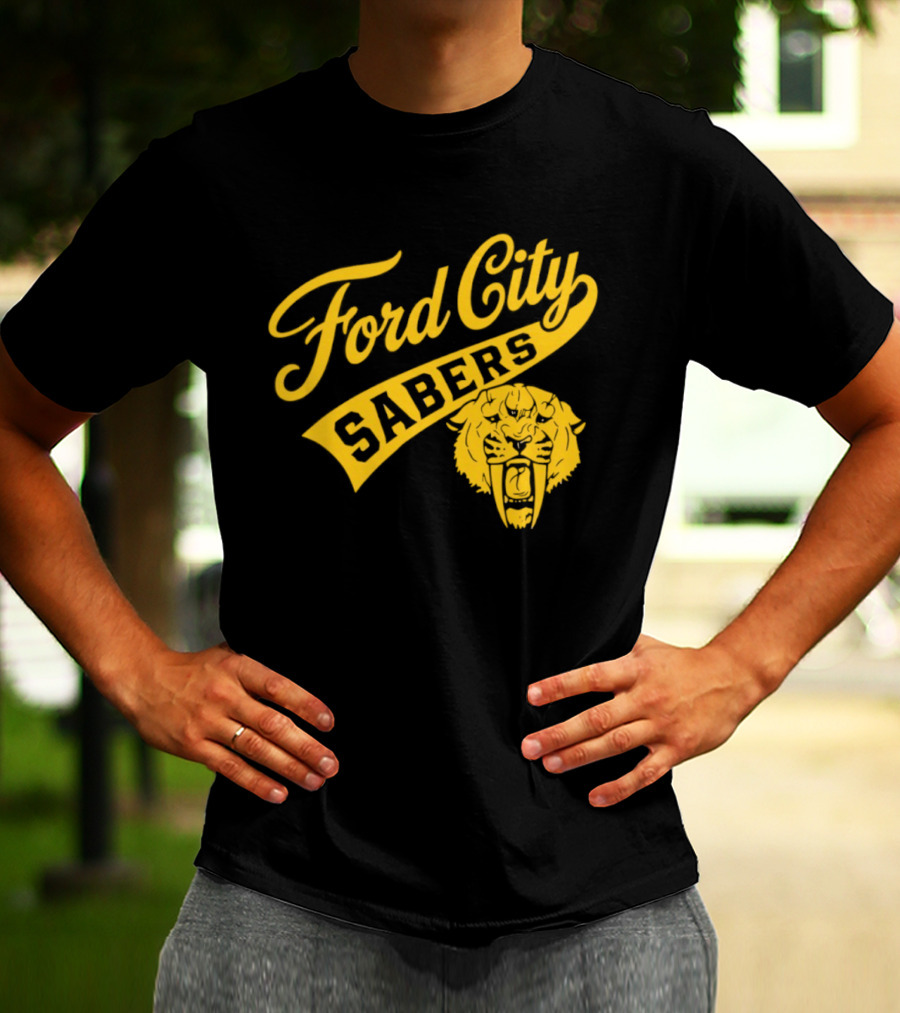 Ford City Sabers Yellow Lion T-Shirt