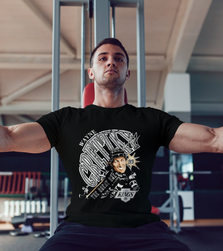 Wayne Gretzky The Great One Los Angeles Kings Bruce Stark T-Shirt