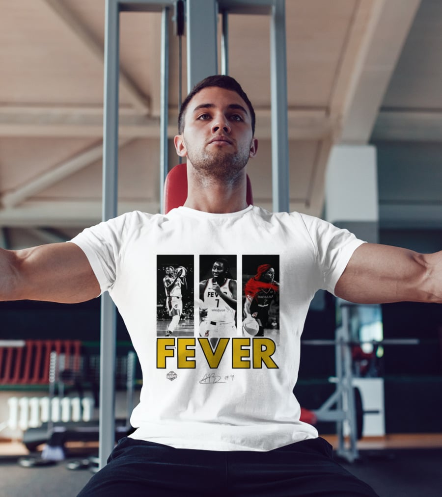 Indiana Fever Aliyah Boston WNBA Player Collage Signature T-Shirt