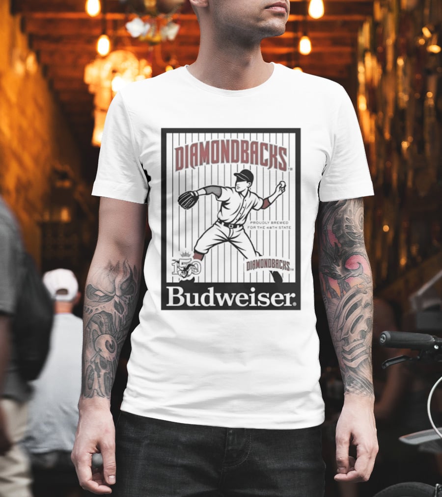 Arizona Diamondbacks Baseball Celebrating 150 Years Budweiser T-Shirt