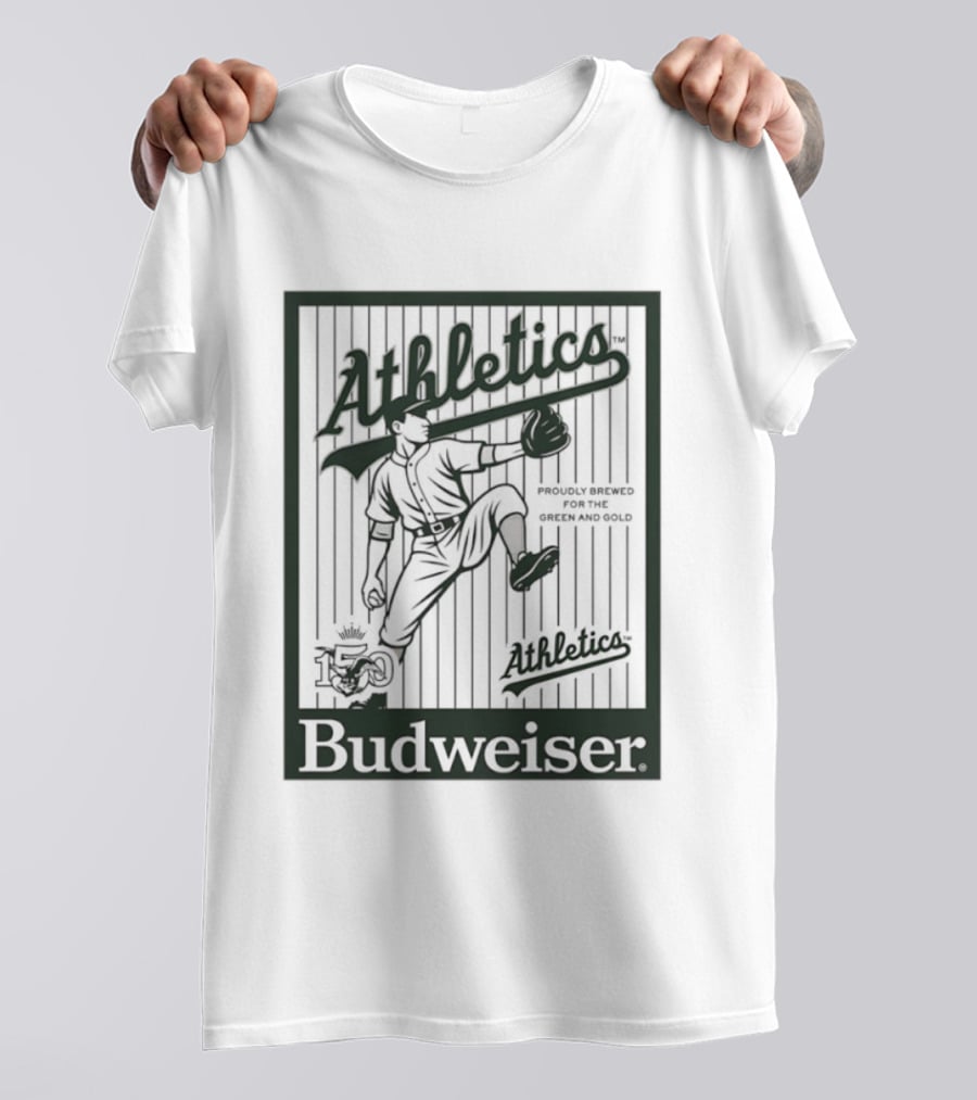 Athletics Baseball Budweiser 150 Years Celebration T-Shirt