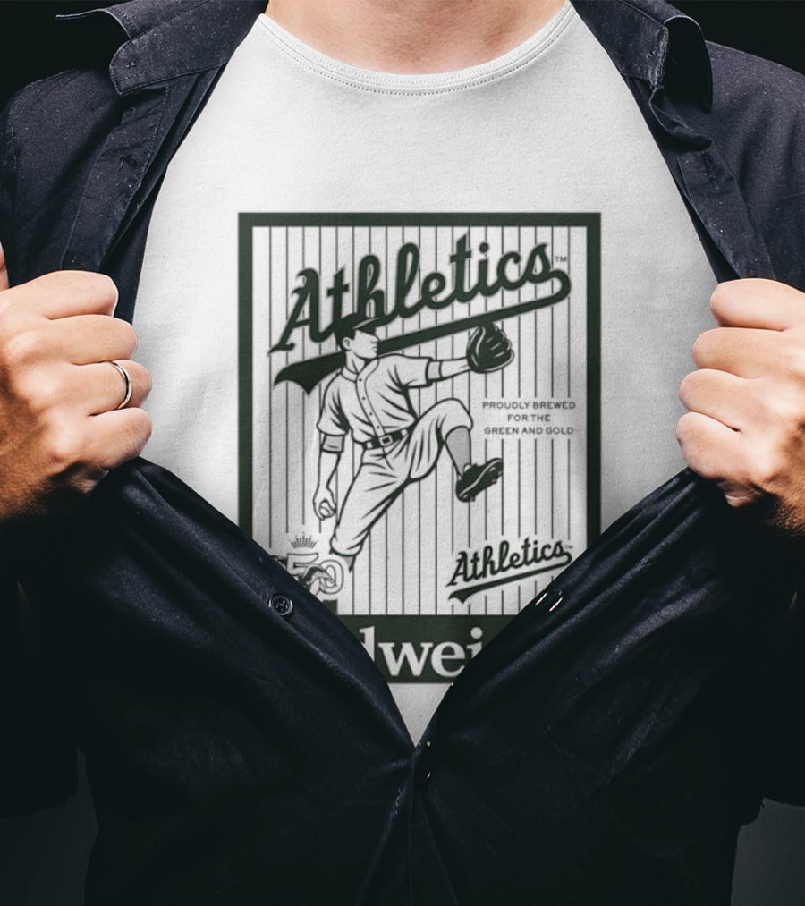 Athletics Baseball Budweiser 150 Years Celebration T-Shirt