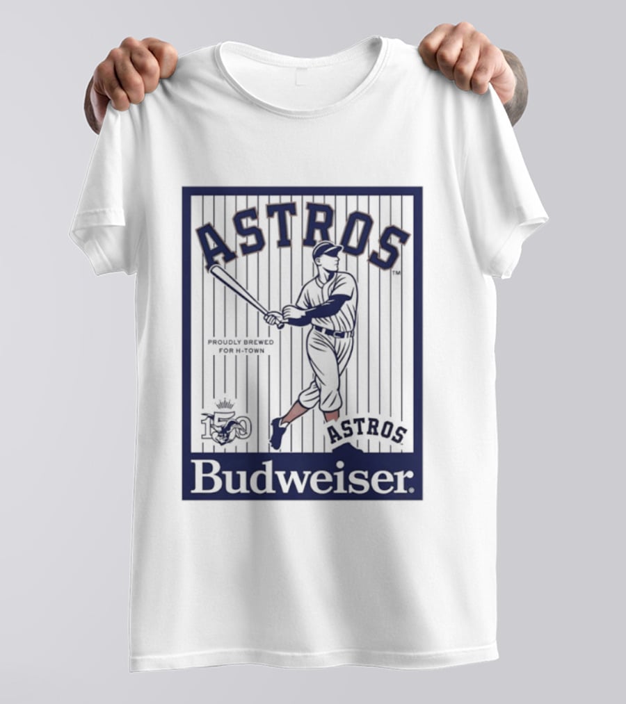 Budweiser Celebrating 150 Years Houston Astros Baseball T-Shirt