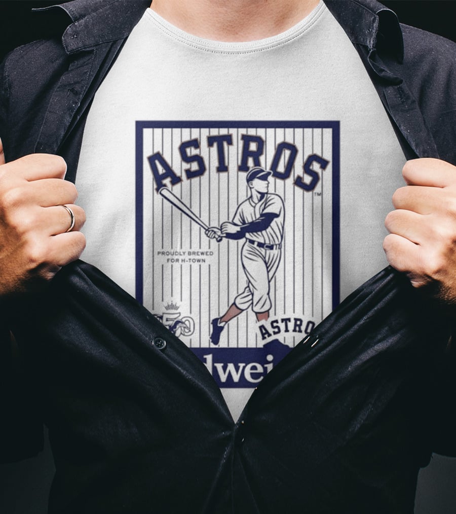 Budweiser Celebrating 150 Years Houston Astros Baseball T-Shirt