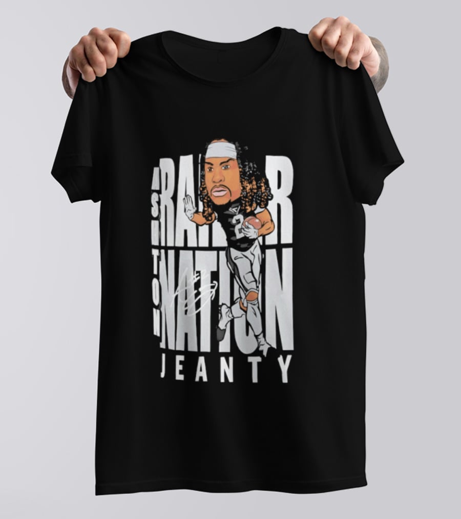 Las Vegas Raiders Raider Nation Ashton Jeanty Caricature T-Shirt