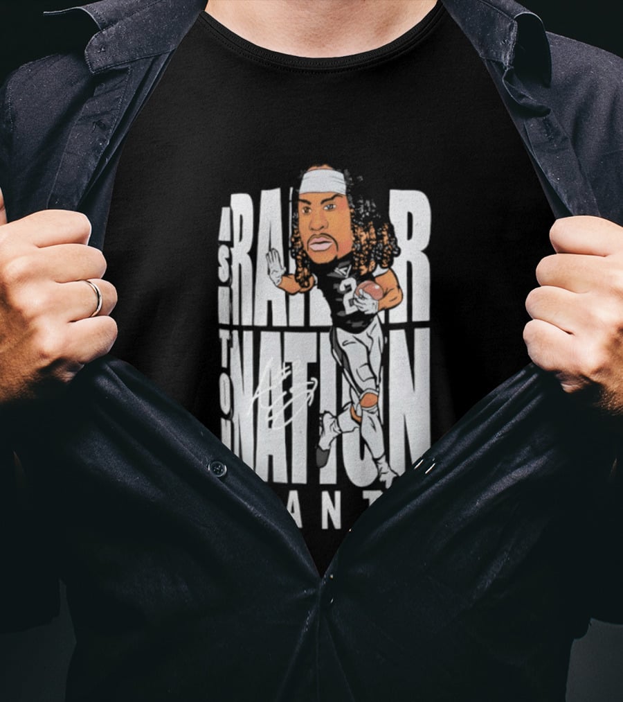 Las Vegas Raiders Raider Nation Ashton Jeanty Caricature T-Shirt