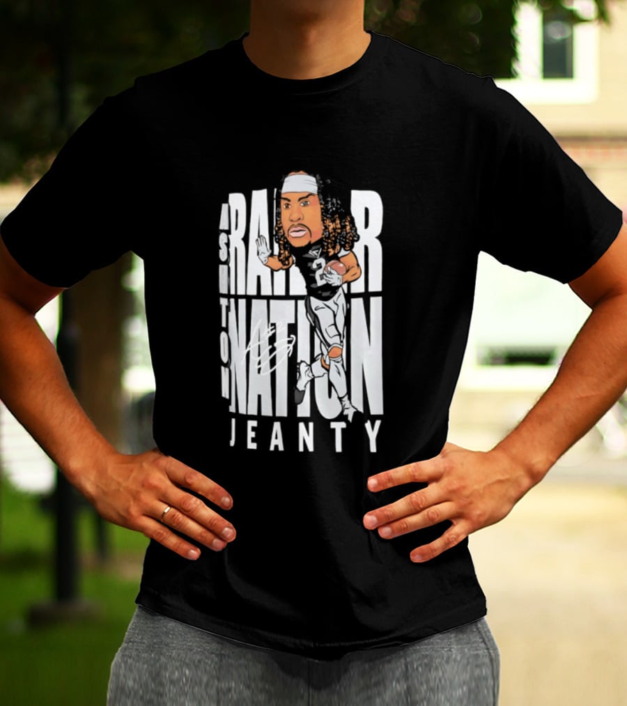 Las Vegas Raiders Raider Nation Ashton Jeanty Caricature T-Shirt