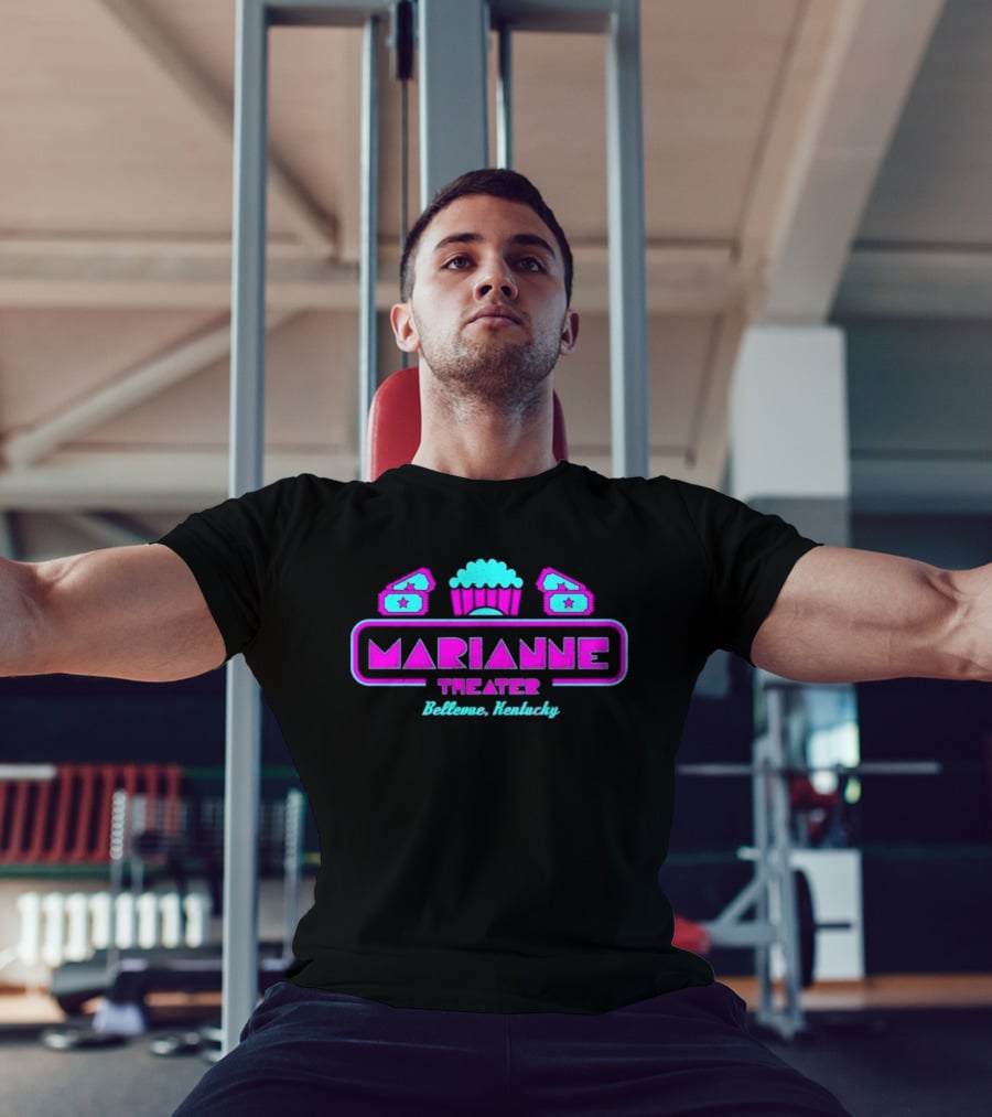 Marianne Theater Bellevue Kentucky Retro Popcorn Cinema Aesthetic T-Shirt
