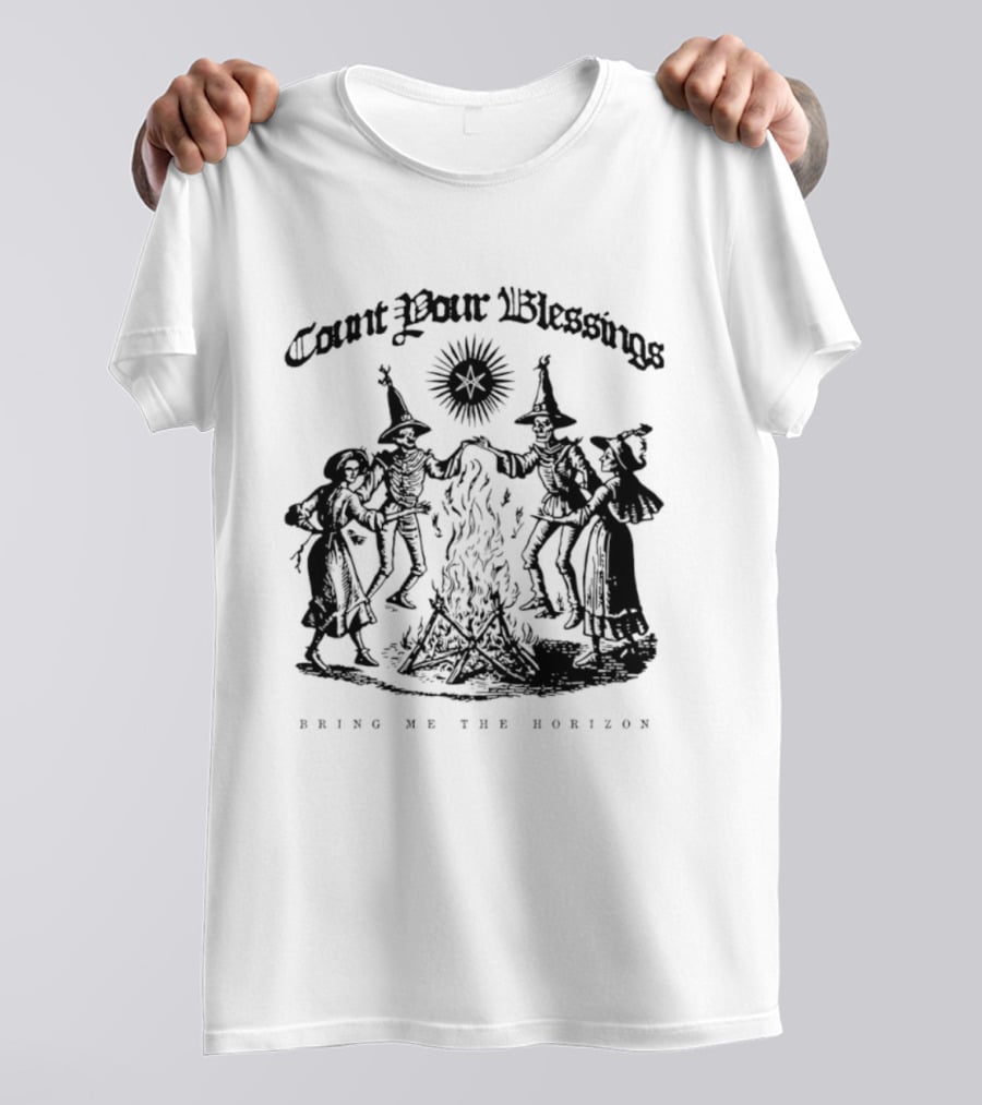 Count Your Blessings Bring Me The Horizon Witchy Ritual Circle T-Shirt