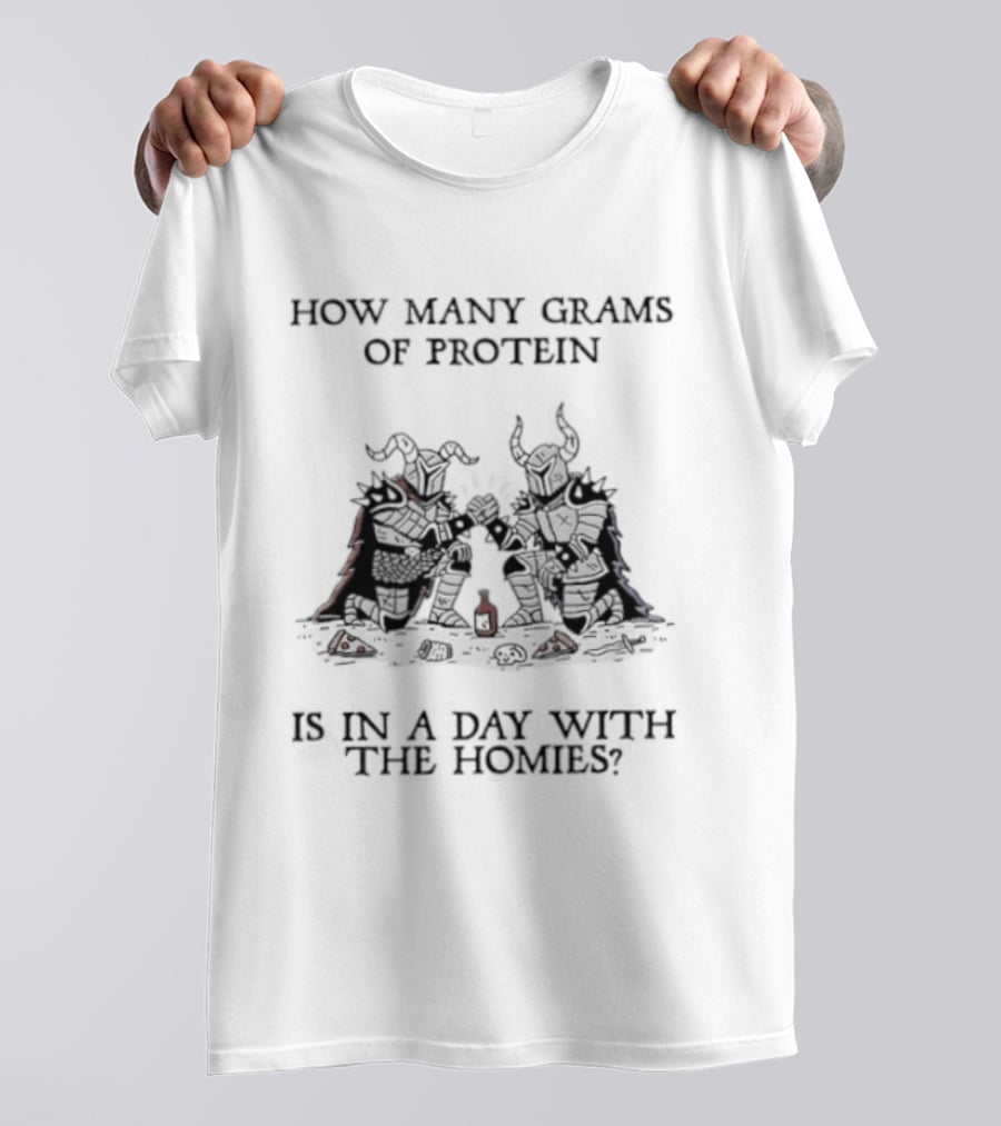 How Many Grams Of Protein Is In A Day With The Homies Silhouette Fantasy Characters T-Shirt