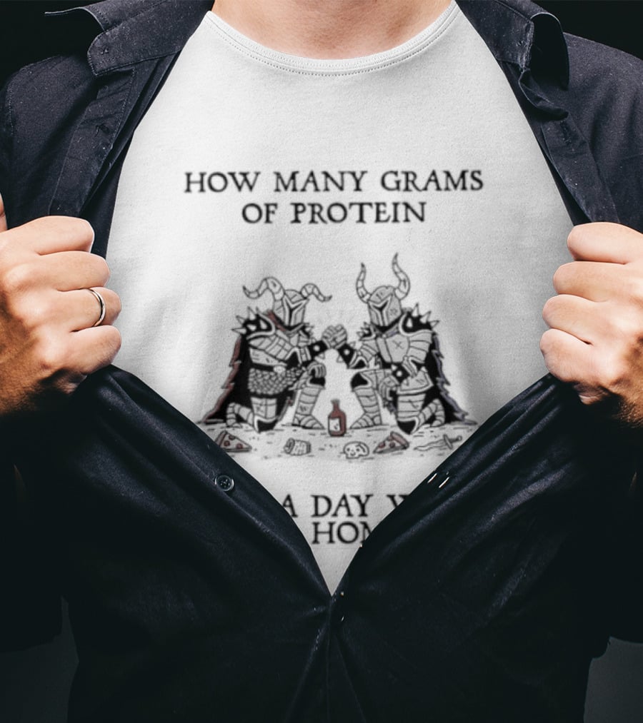 How Many Grams Of Protein Is In A Day With The Homies Silhouette Fantasy Characters T-Shirt