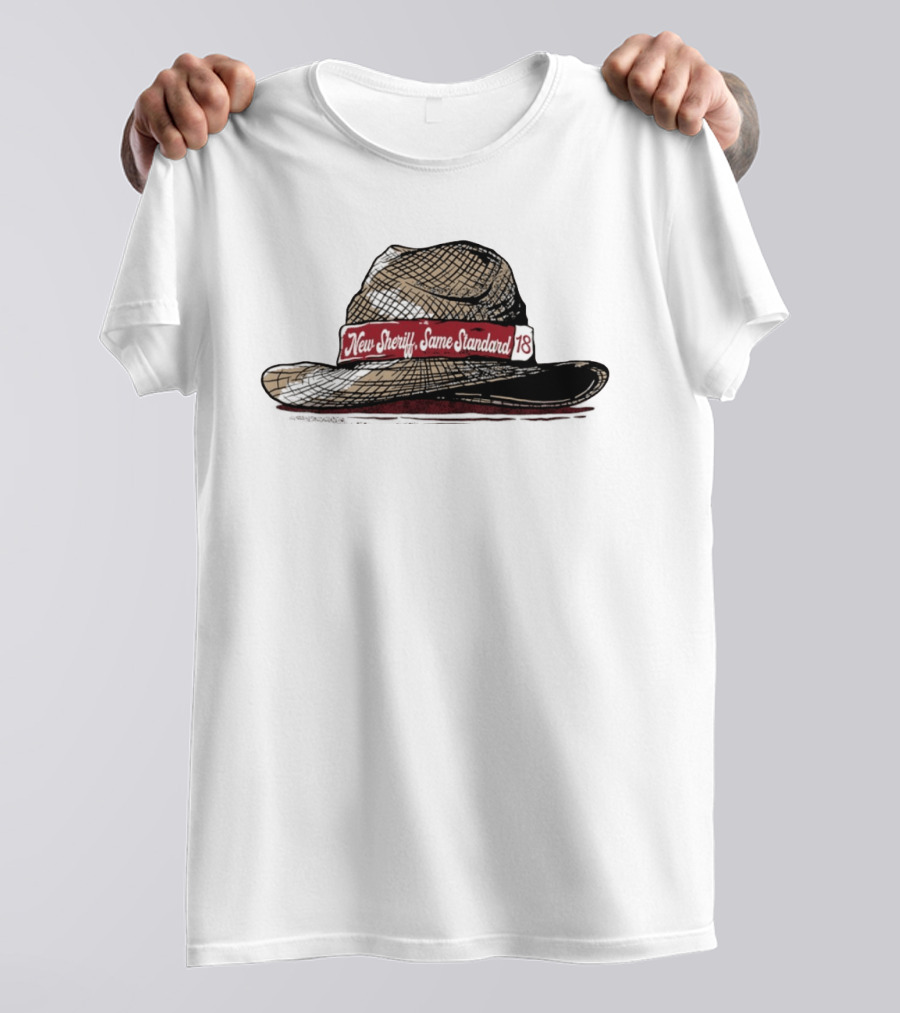 New Sheriff Same Standard 18 Hat Graphic With Textured T-Shirt