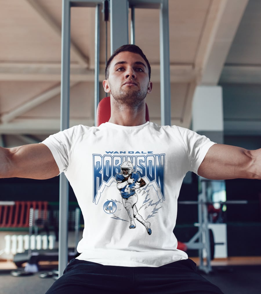 Wan'Dale Robinson 4 Tennessee Titans Lightning Burst T-Shirt