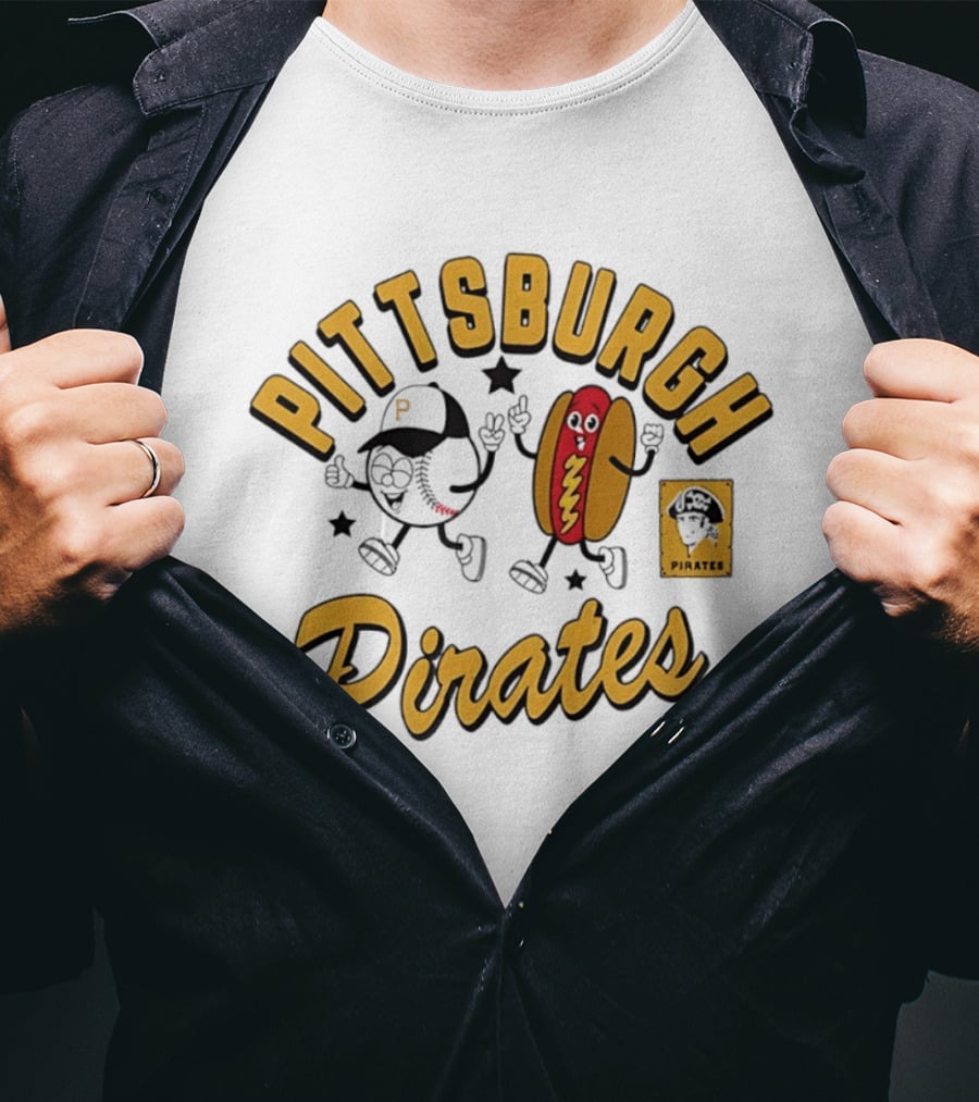Pittsburgh Pirates Baseball Hot Dog Snack T-Shirt