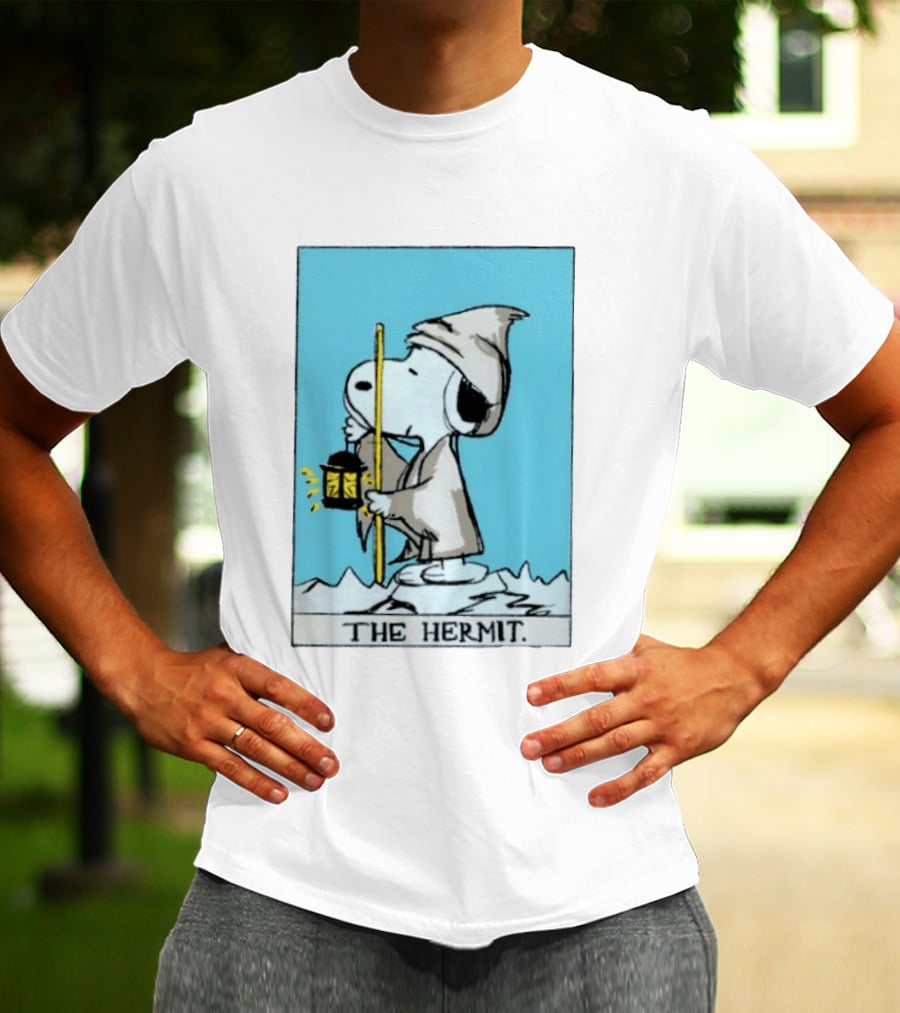 Snoopy The Hermit Tarot Peanuts Charlie Brown T-Shirt