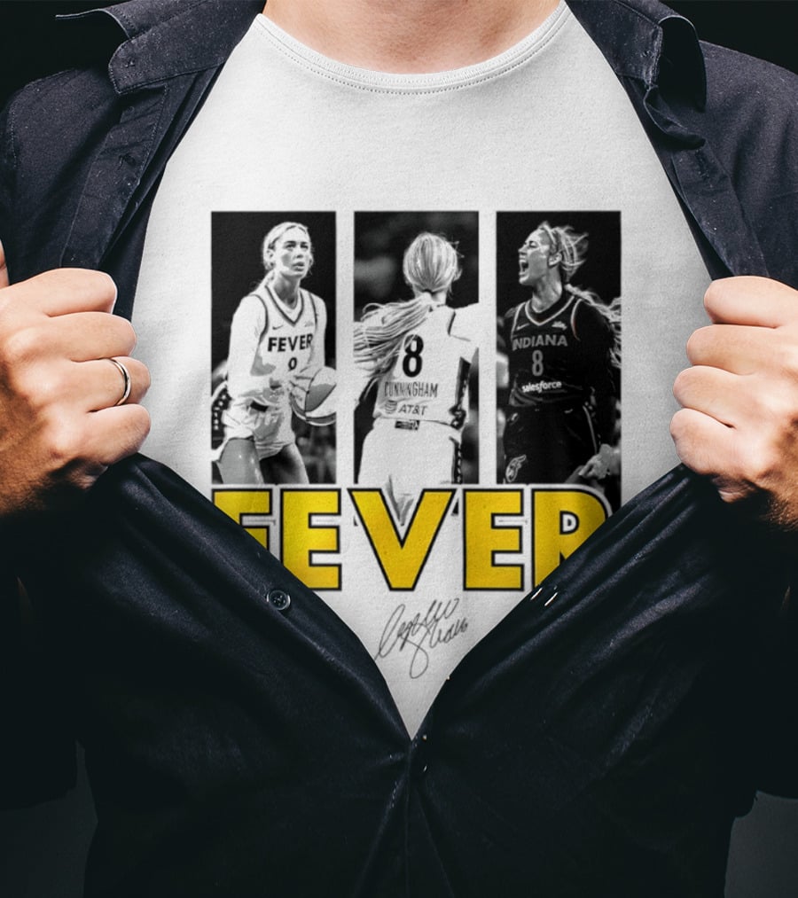 Sophie Cunningham Indiana Fever 8 Signature WNBA Player Collage T-Shirt