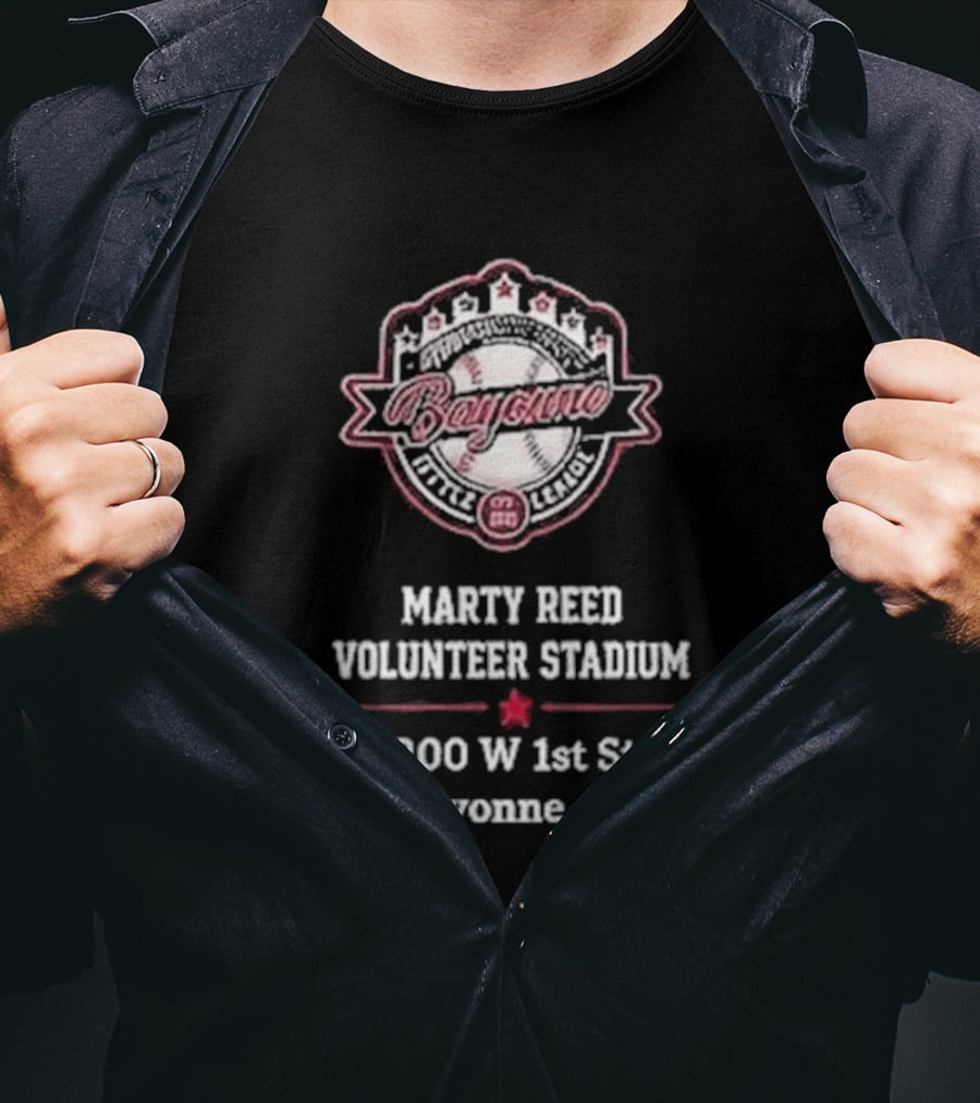 Bayonne Marty Reed Volunteer Stadium 200 W 1st St Bayonne NJ Baseball T-Shirt