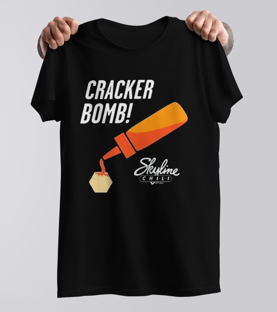 Cracker Bomb Skyline Chili Hot Sauce Fun T-Shirt