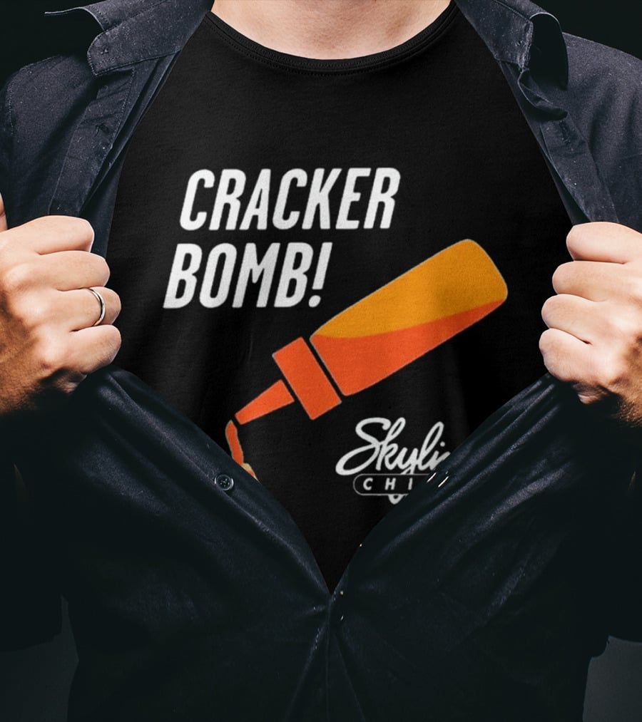 Cracker Bomb Skyline Chili Hot Sauce Fun T-Shirt