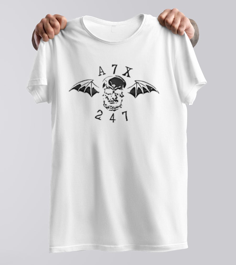 Avenged Sevenfold A7X Skull With Bat Wings 247 T-Shirt