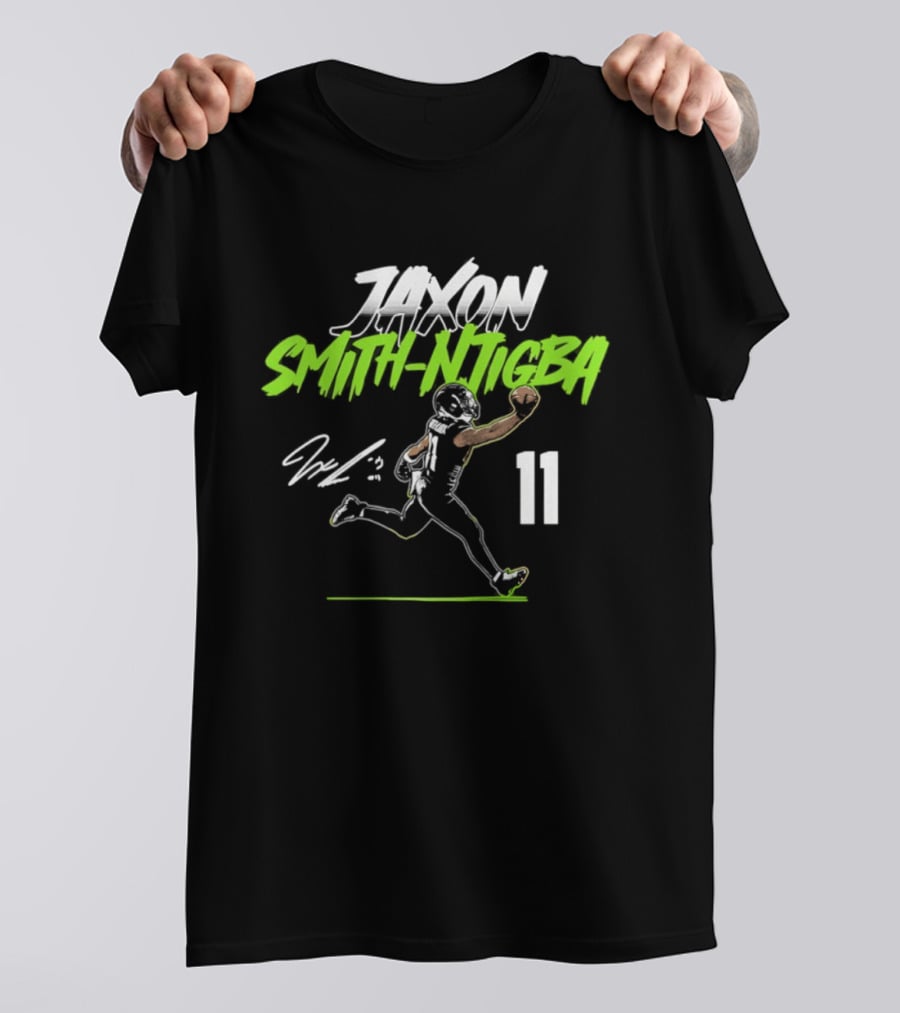 Jaxon Smith Njigba 11 Seahawks Player Pose 2026 T-Shirt