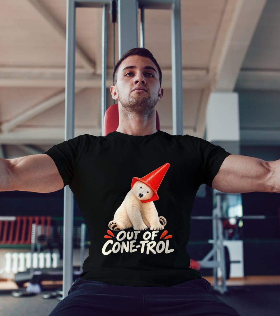 Out Of Cone Trol Polar Bear Traffic Cone Viral T-Shirt