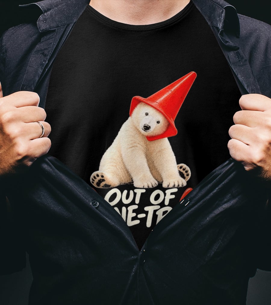 Out Of Cone Trol Polar Bear Traffic Cone Viral T-Shirt