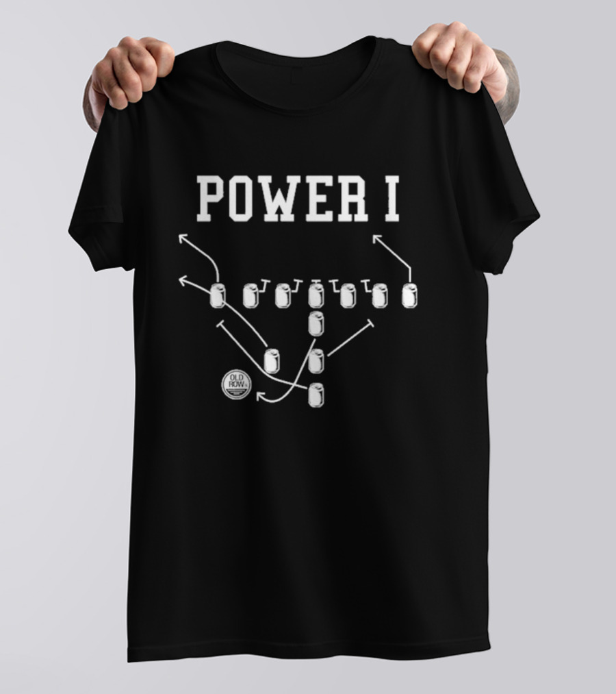 Power I Football Playbook Formation Diagram Offensive Strategy T-Shirt