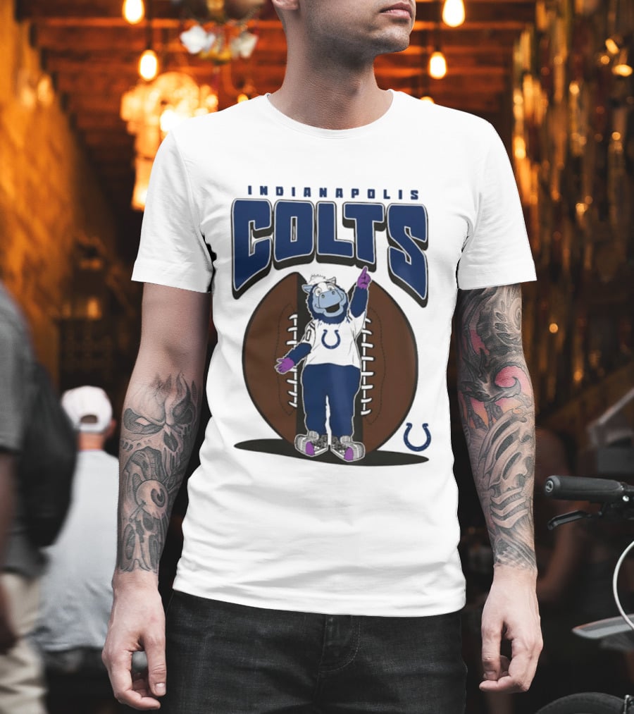 Indianapolis Colts Blue Mania Mascot Football 2026 T-Shirt