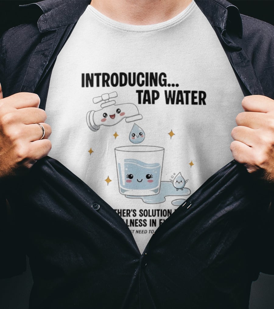 Introducing Tap Water Every Mother's Solution To Every Mental Illness In Existence Drink More Water T-Shirt