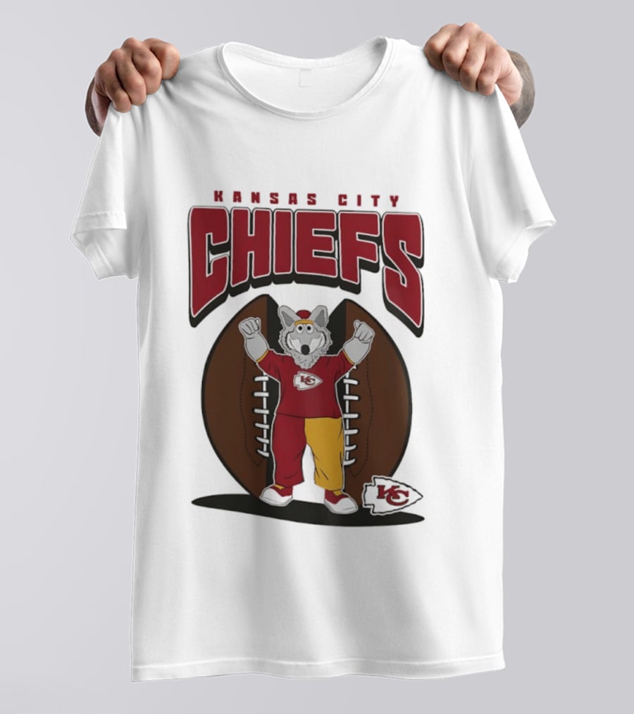 Kansas City Chiefs K.C. Wolf Mascot Football 2026 T-Shirt