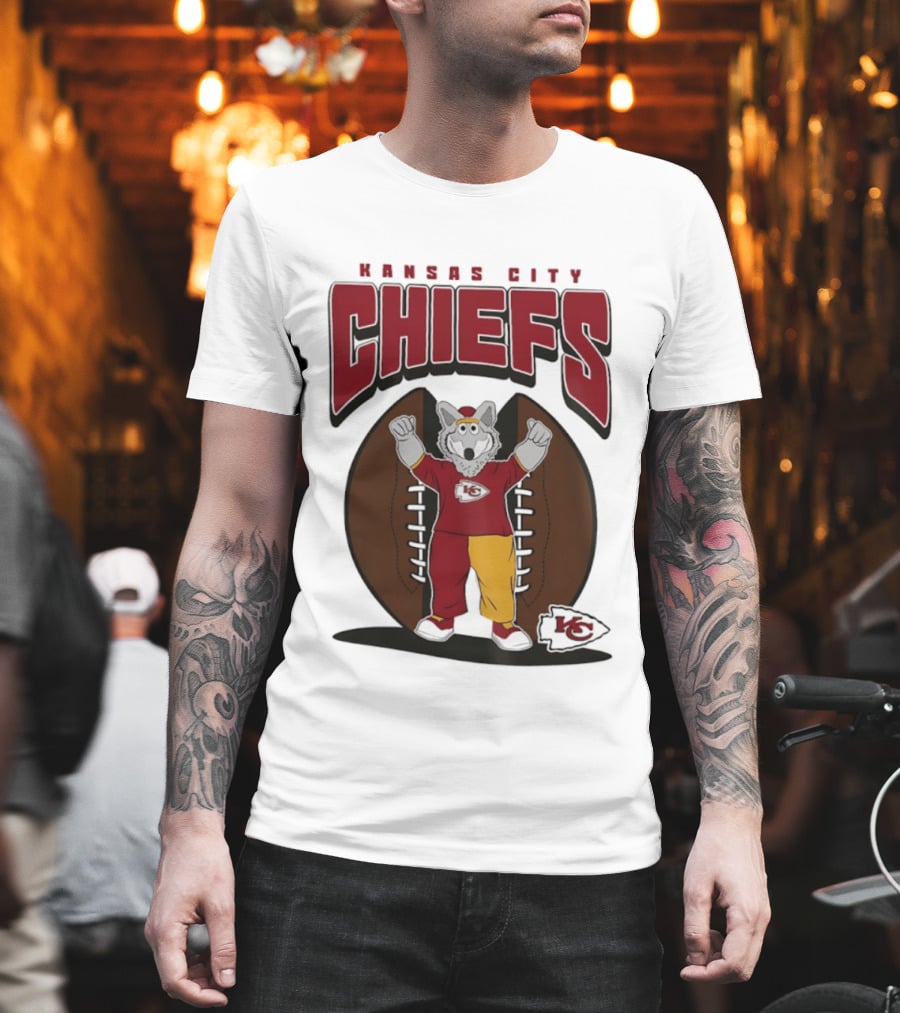 Kansas City Chiefs K.C. Wolf Mascot Football 2026 T-Shirt